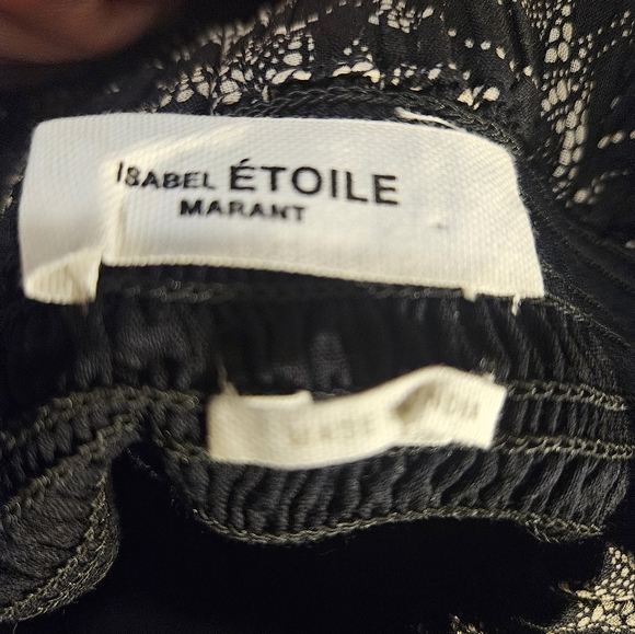 NWOT New Isabel Marant Etoile Naomi black white floral tiered sz 40 skirt